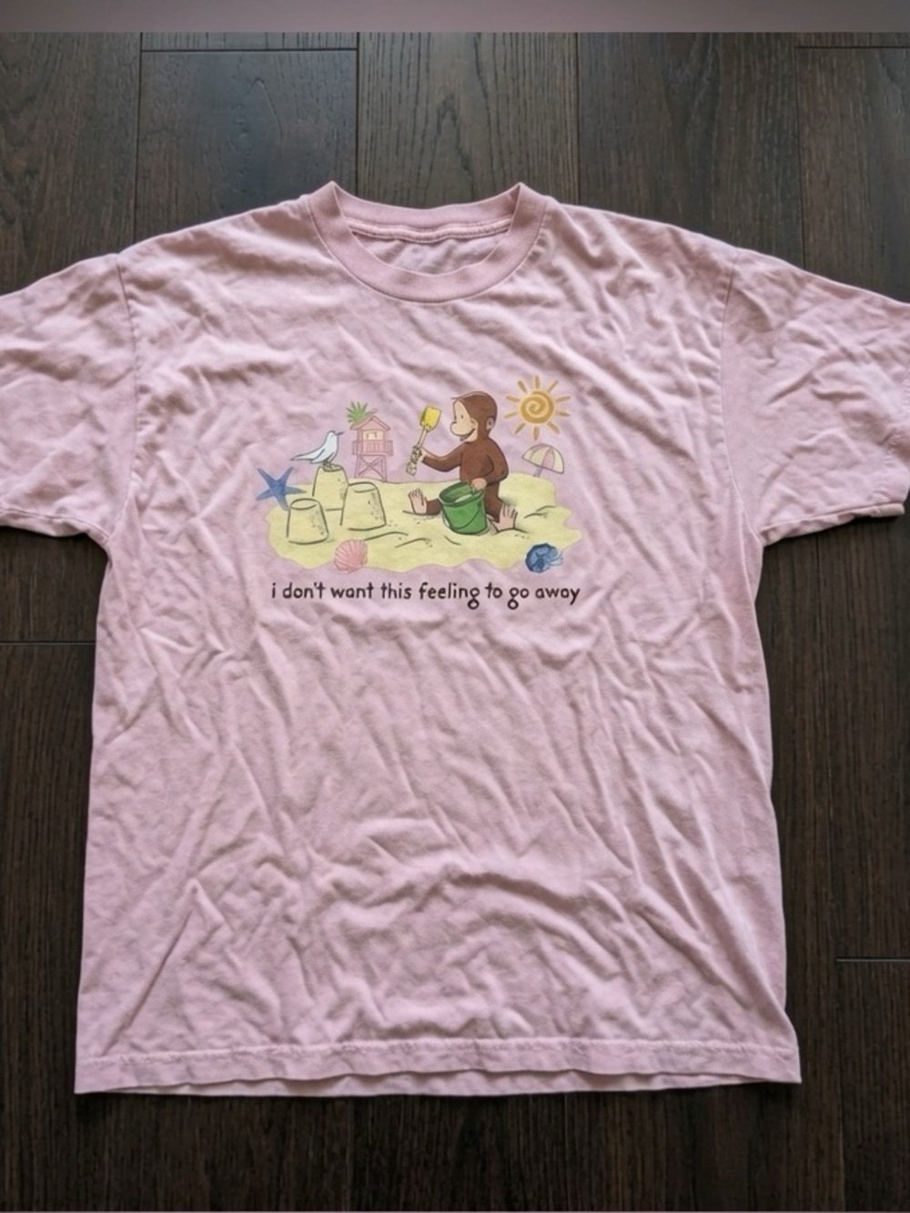 Pink Curious George Graphic Tee